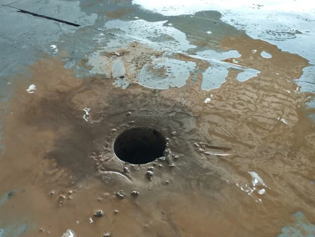 Perforación de hormigón armado en obra